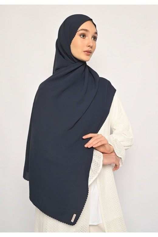 Pasmina Saina Lasercut Dusty Navy